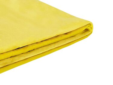 Bettrahmenbezug für FITOU Samtstoff gelb 160 x 200 cm