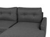 Left Hand Corner Sofa Bed with Storage Dark Grey FLAKK_745711