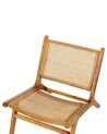 Wooden Chair with Rattan Braid Light Wood MIDDLETOWN_848272