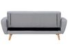 3 Seater Fabric Sofa Bed Grey FLORLI_704163