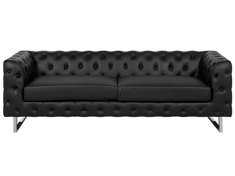 3-istuttava sohva musta VISSLAND_741116