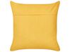 Set of 2 Cotton Cushions Embroidered Rainbows 45 x 45 cm Yellow LEEA_893320