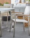 Conjunto de 4 cadeiras de jardim em metal e tela branca GROSSETO_818410
