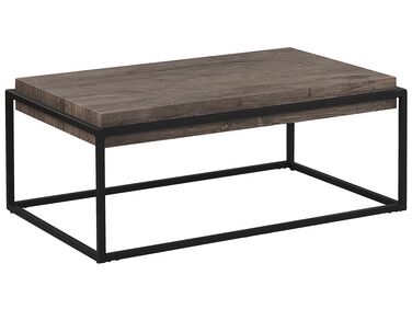 Tavolino da caffè metallo e legno marrone 104 x 64 cm ALTOS