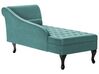 Right Hand Velvet Chaise Lounge with Storage Teal PESSAC_882025