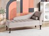 Right Hand Velvet Chaise Lounge with Storage Light Beige PESSAC_881972