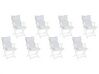 Set of 8 Outdoor Seat/Back Cushions White MAUI_769772