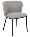Set of 2 Fabric Dining Chairs Grey MINA_872109