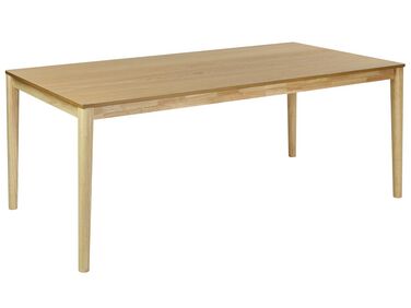 Mesa de comedor de madera clara 200 x 100 cm ERMELO