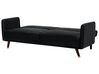 Fekete bársony kanapéágy SENJA_707191