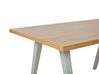 Table de salle à manger effet bois clair et grise 150 x 90 cm LENISTER_785849