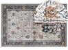 Teppich beige / blau orientalisches Muster 200 x 300 cm Kurzflor ARATES_854432
