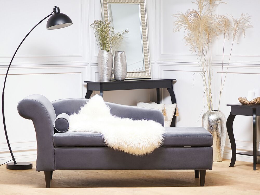 Dark grey shop chaise lounge