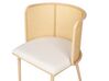 Lot de 2 chaises en métal crème et bois clair KOBUK_888091