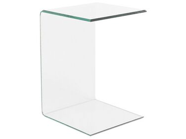 Mesa auxiliar de vidrio templado transparente 40 x 40 cm LOURDES