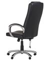 Cadeira de escritório com função de massagem em pele sintética preta GRANDEUR II_816128