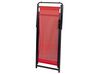 Folding Deck Chair Red and Black LOCRI II_857235