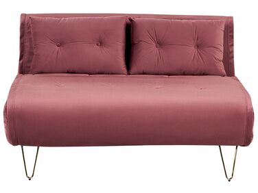 2-personers sofa velour lyserød VESTFOLD