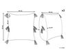 Világosbézs pamut rojtos díszpárna kétdarabos szettben 45 x 45 cm AVIUM_838798