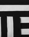 Outdoor Teppich schwarz-weiß 140 x 200 cm Streifenmuster Kurzflor TAVAS_714868
