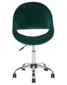 Chaise à roulette en velours vert émeraude SELMA_716793