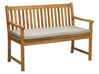 Acacia Wood Garden Bench 120 cm with Taupe Cushion VIVARA_774754