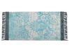 Teppich Viskose hellblau / beige 80 x 150 cm cm orientalisches Muster Kurzflor AKARSU_837041