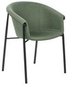 Set of 2 Fabric Dining Chairs Green AMES_868288