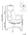 Krzesło biurowe regulowane ekoskóra szare FORMULA 1_673478