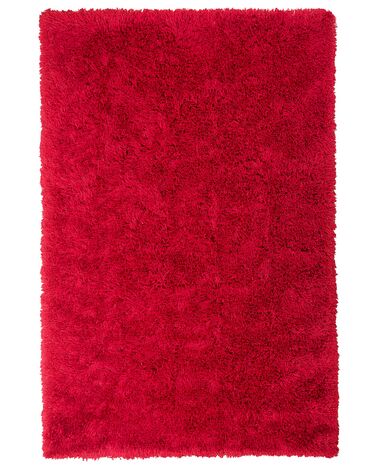 Shaggy Area Rug 160 x 230 cm Red CIDE