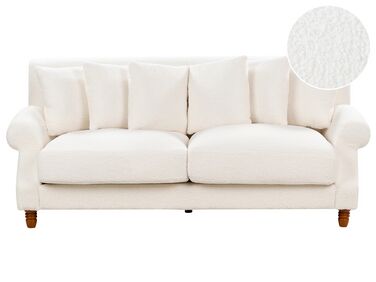 2 Seater Boucle Sofa Off-White EIKE