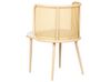 Conjunto de 2 sillas de comedor de metal efecto madera clara KOBUK_888090