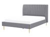 Velvet EU Double Size Bed Grey MARVILLE_835925