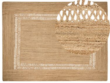 Jutový koberec 300 x 400 cm béžový YENIKOY