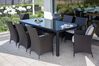Trädgårdsmöbelset av bord och 8 stolar konstrotting svart ITALY_727456