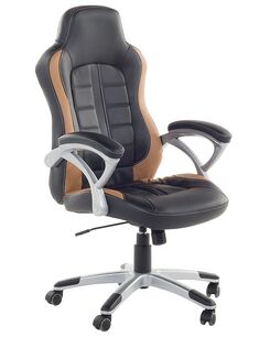 Työtuoli musta/vaaleanruskea PRINCE Työtuoli musta/vaaleanruskea PRINCE