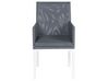 Conjunto de 2 sillas de poliéster gris oscuro/blanco BACOLI_720352