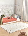 Cotton Area Rug Dotted 140 x 200 cm Off-white ASTAF_908022