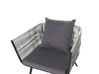 Lounge Set Rattan grau meliert 4-Sitzer Auflagen graphitgrau RAGUSA_718430