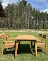 Set of 4 Acacia Wood Garden Chairs FORNELLI_885986