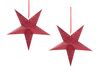 Conjunto de 2 estrelas de papel com LED em vermelho brilhante 45 cm MOTTI_835524