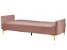 Velvet Sofa Bed Pink LUCAN_810451