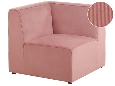 Module angle en velours côtelé rose pour canapé LEMVIG