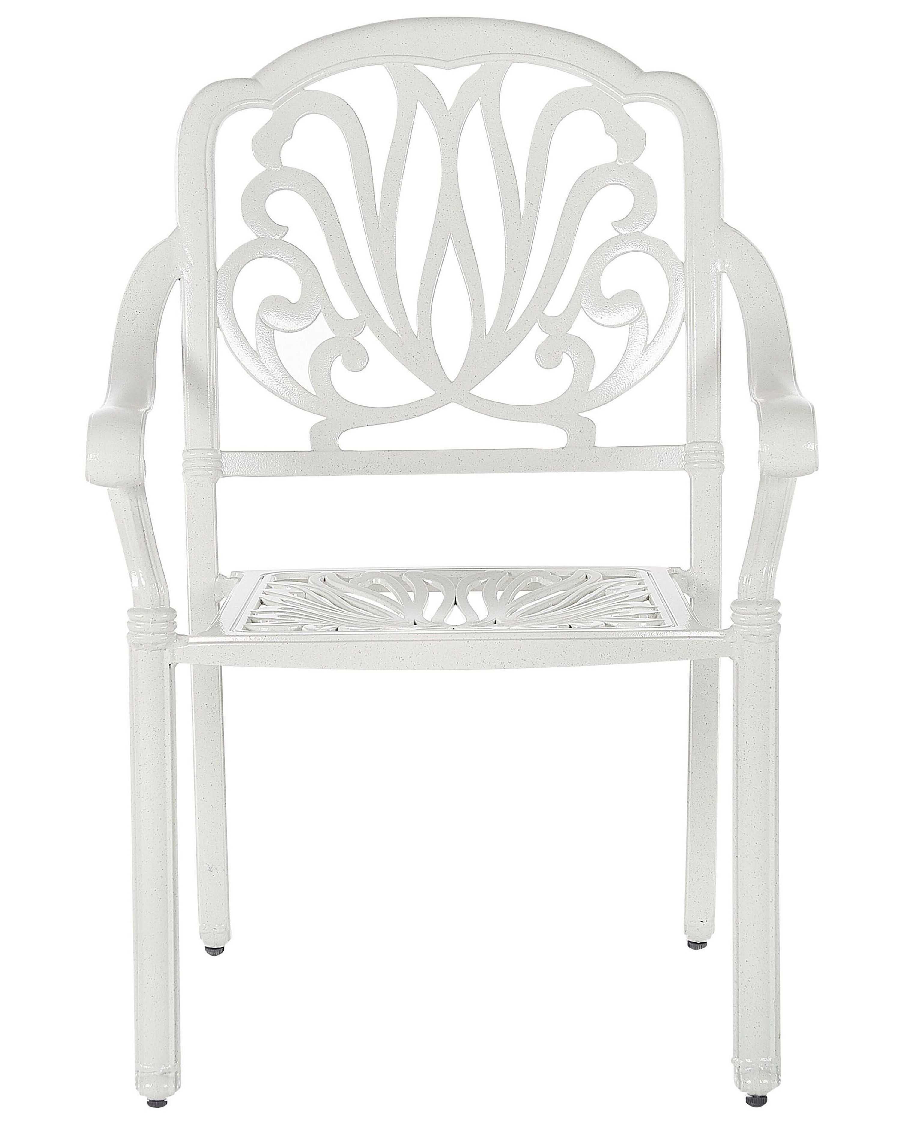 Set of 4 Garden Chairs White ANCONA Beliani.co.uk