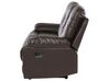 Faux Leather Manual Recliner Living Room Set Brown BERGEN_681654