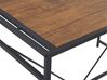 Jedálenská súprava stola a 4 stoličiek tmavé drevo/čierna BURTON_774177