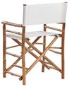 Set of 2 Bamboo Folding Chairs Light Wood and Off-White MOLISE_809473