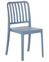 Conjunto de 2 sillas de balcón de material sintético azul SERSALE_820174