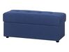 Sofá-cama de 3 lugares com repousa-pés  em tecido azul marinho  FALSTER_751478