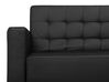 Left Hand Modular Faux Leather Sofa with Ottoman Black ABERDEEN_715541